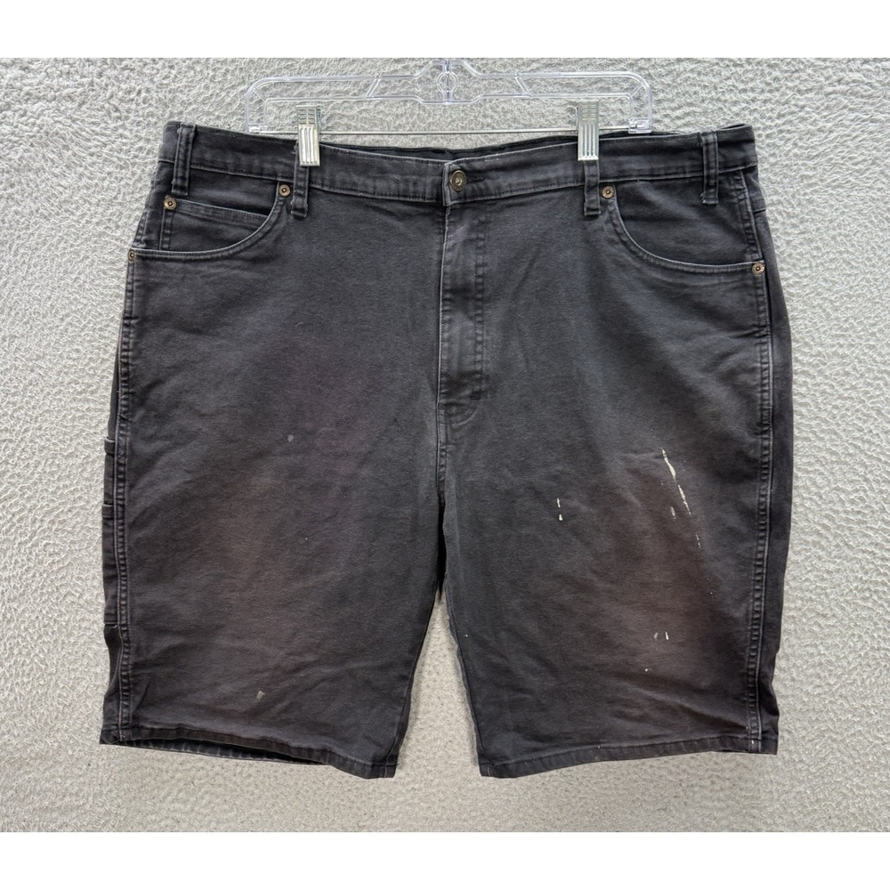 Dickies Shorts Mens 42 Black Duck Canvas Workwear Chore Grunge Skater Faded Y2K